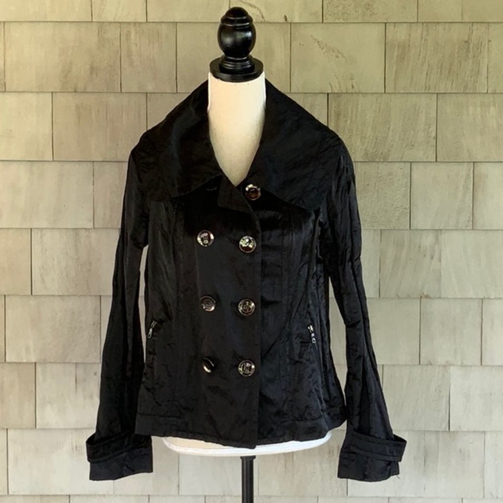 Worth Black Pea Coat Timeless Elegance